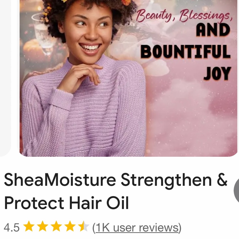 4X Stronger Hair Shea Moisture Manuka Honey Hair Oil